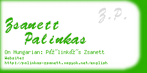 zsanett palinkas business card